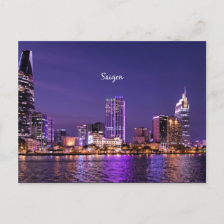 Saigon 's nachts briefkaart