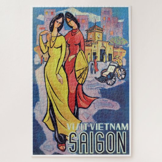 Saigon, Vietnam - deco-reisafdrukken Legpuzzel (Verticaal)