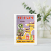 Saigon Vietnam reizen Briefkaart (Staand voorkant)