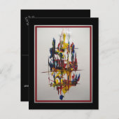 Sail Away - Abstract door Gene Foltuz Mini Print Briefkaart (Voorkant / Achterkant)