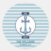Sail Away Anchor – Nautische Sticker (Voorkant)