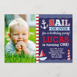 Sail Away Boy's Nautical Birthday Kaart