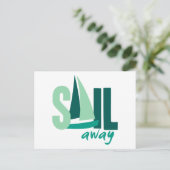 Sail Away Briefkaart (Staand voorkant)