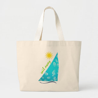 Sail Away in turquoise... Grote Tote Bag