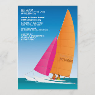 Sail Away Invitation Kaart