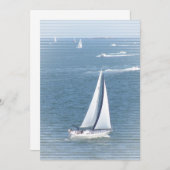 Sail Away Invitation Kaart (Voorkant / Achterkant)