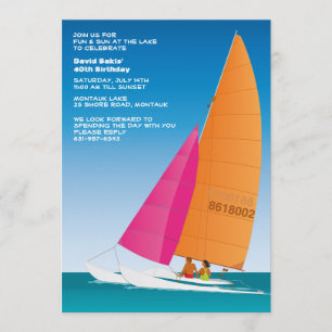 Sail Away Invitation Kaart