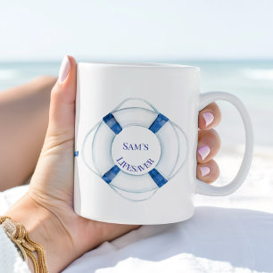 Sail Away Life Ring en Anchor Lifesaver Koffiemok
