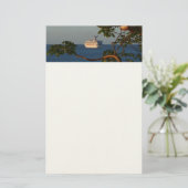 Sail Away op Sunset I Cruise Vacation Briefpapier (Staand voorkant)