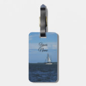 Sail Away Painterly Bagagelabel (Achterkant verticaal)