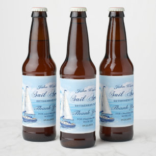 Sail Away Pensioenfeest Nautilus Boot Jacht Bier Etiket