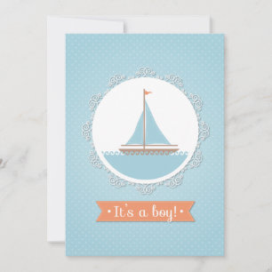 Sail Boat Baby Shower Uitnodiging