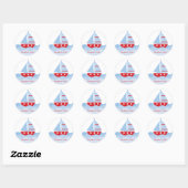 Sail Boat Bedankt Ronde Sticker (Vel)