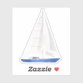 Sail Boat Blue Yacht Vinyl Sticker
