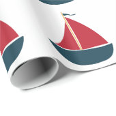 Sail Boat Cadeaupapier (Rol Hoek)