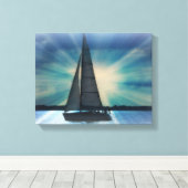 Sail Boat Canvas Wrap Afdruk (Insitu (Houten vloer))
