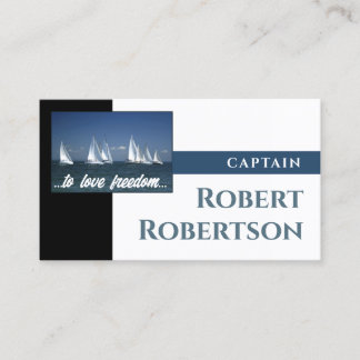 Sail Boat Captain Ship Nautical Card Visitekaartje