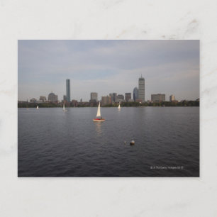Sail Boat, Charles River, Boston, MA Briefkaart