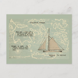 Sail Boat Nautical Terms Briefkaart