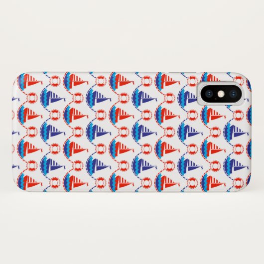 Sail Boat Pattern Case-Mate iPhone Case (Achterkant (horizontaal))