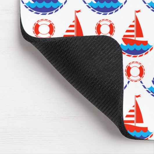 Sail Boat Pattern Muismat (Hoek)