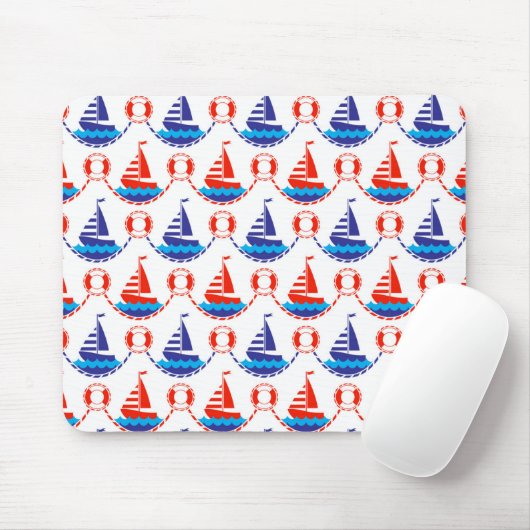 Sail Boat Pattern Muismat (Met muis)