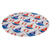 Sail Boat Pattern Snijplank (Hoek)