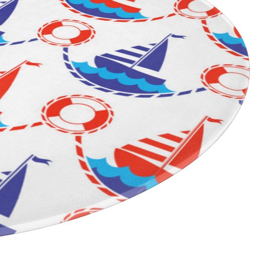 Sail Boat Pattern Snijplank (Hoek)