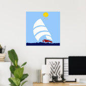 Sail Boat Poster (Thuiskantoor)