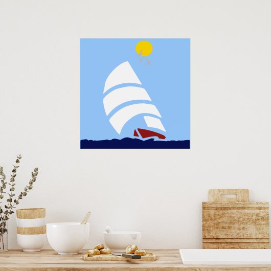 Sail Boat Poster (Keuken)