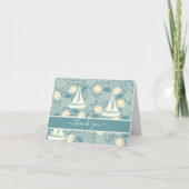 Sail Boats en Fish Pattern Hartelijk dank Bedankkaart (Voorkant)
