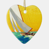 Sail Boats, Frans reizen Keramisch Ornament (Rechts)