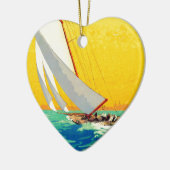 Sail Boats, Frans reizen Keramisch Ornament (Links)