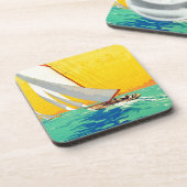  Sail Boats, Frans reizen Onderzetter (Linkerzijde)