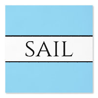SAIL Fun Geraffineerde Lichtblauw Zwart Wit Strepe