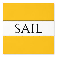 SAIL Fun Helder Geel Sinaasappel Zwart Wit Strepen