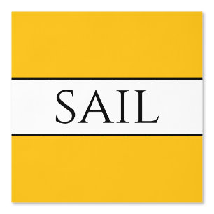 SAIL Fun Helder Geel Sinaasappel Zwart Wit Strepen Behang