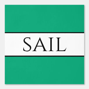 SAIL Nautisch Zwart Wit Groen Blauw Strepen Behang