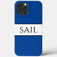 SAIL Nautische Sportieve Vet Diepblauw Witte Strep