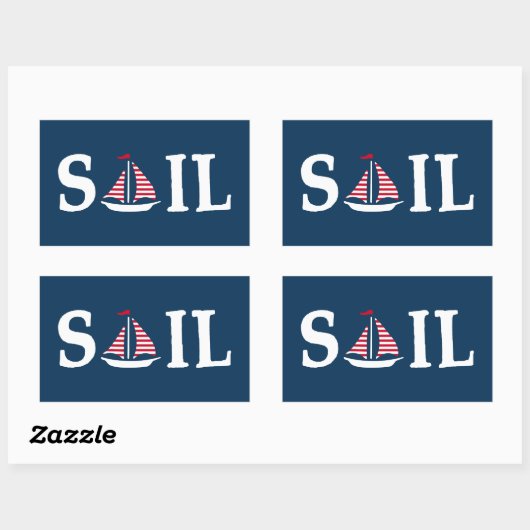 Sail Rechthoekige Sticker (Vel)