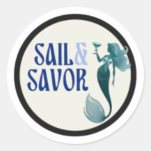 Sail & Savor Classic Ronde Stickers
