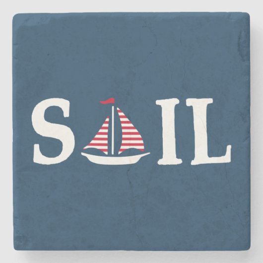 Sail Stenen Onderzetter (Voorkant)