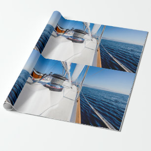 Sail Vessel Surfen op het Zee Wrapping Paper Cadeaupapier