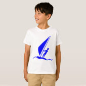 Sailboarding - Blue T-shirt (Voorkant volledig)