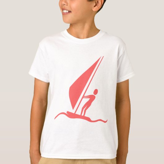 Sailboarding - Tropisch roze T-shirt (Voorkant)