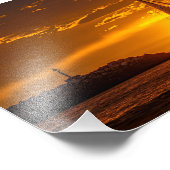 Sailboat at Sunset - Marina Del Rey, CA Foto Afdruk (Hoek)