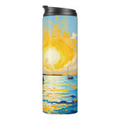 Sailboat at Sunset Thermosbeker (Geroteerd rechts)