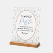 Sailboat Baby Shower Games - Diaper Raffle Sign Acryl Bord (Hoek)