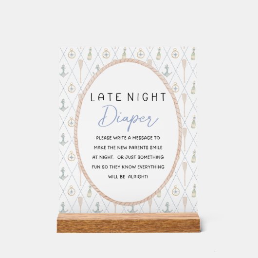 Sailboat Baby Shower Games - Late Night Diaper (Recto)