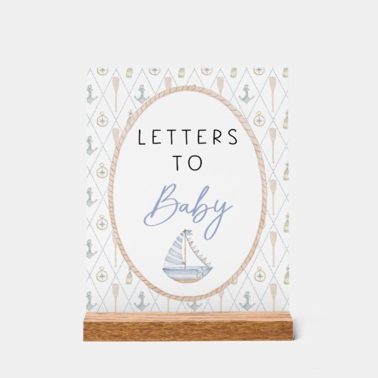 Sailboat Baby Shower Games - Letters to Baby (Recto)